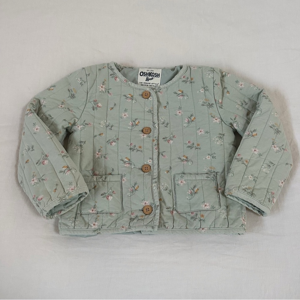 Oshkosh Girls Floral Quilted Jacket